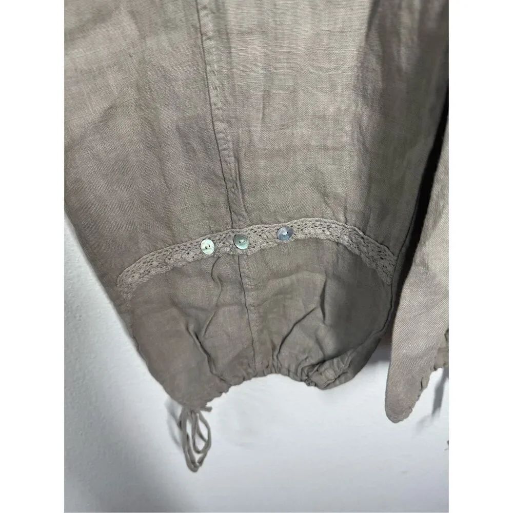 Driver Women’s Bohemian Linen Pants Joggers Size XXL EU/ XL US Lace Trim *Notes - Picture 6 of 16
